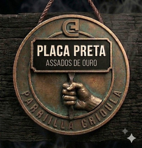 Placa Preta Assados de Ouro